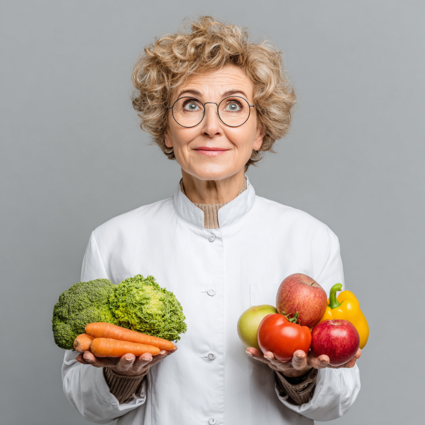 Літня людина насолоджується здоровою їжею